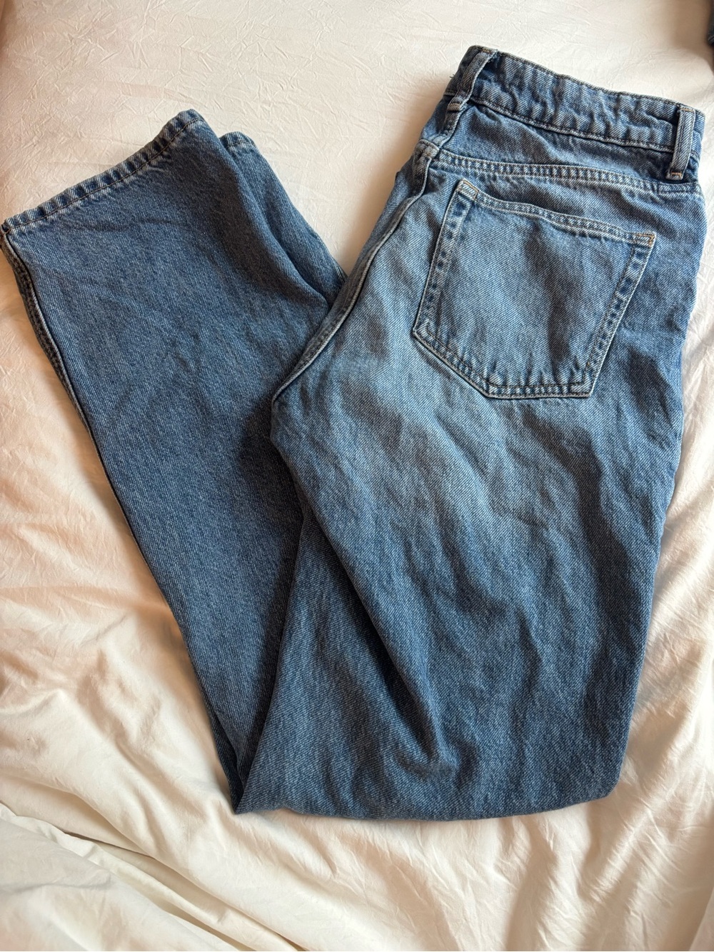 H&M High Rise Straight-Leg Jeans
